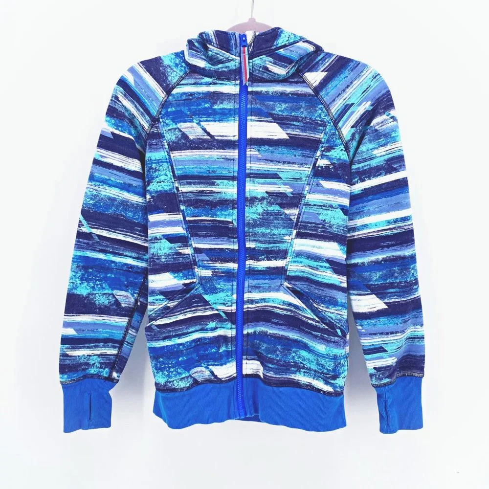 Girls' Ivivva Abstract Blue Scuba Hoodie